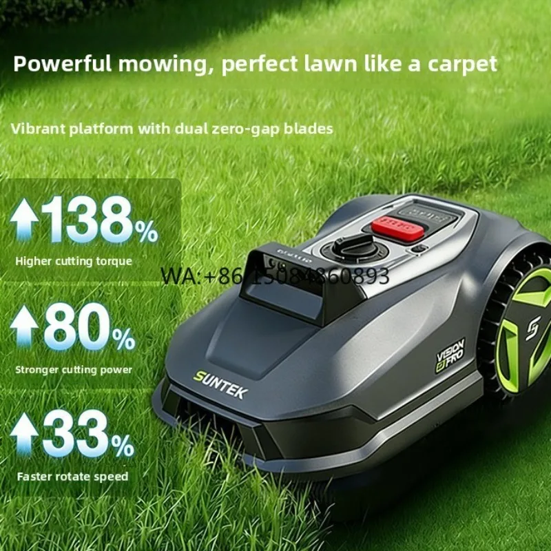 Automatic Lawn Mower Robot Intelligent Trimmer 500 Waterproof Silent Fast Charging Adjustable Height for Courtyards OTA