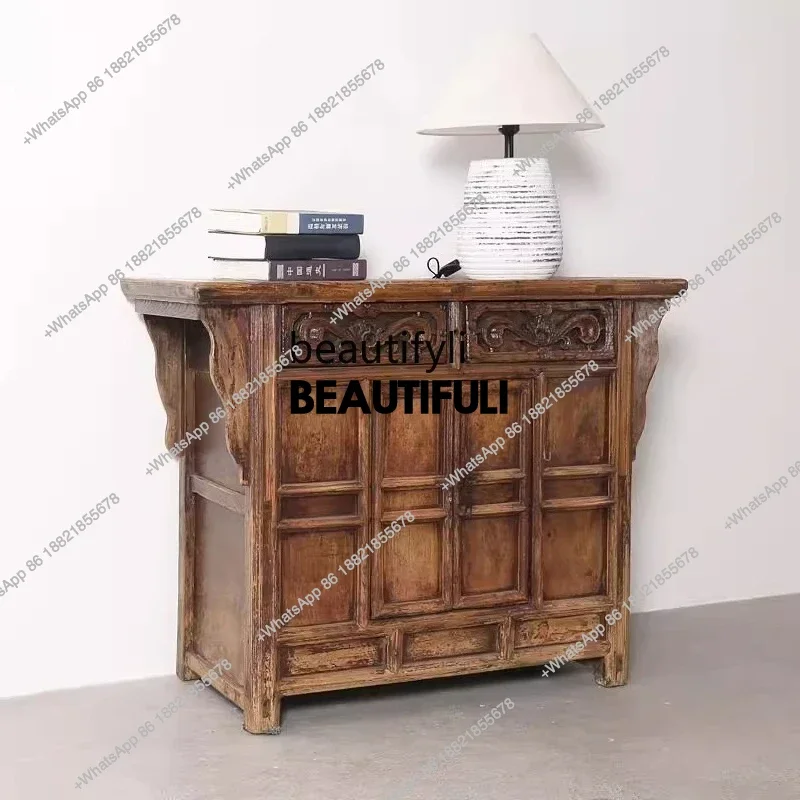 ss8350 Retro and old porch cabinets, Ming and Qing hand-painted lockers, Chinese-style painted dining edges, antique