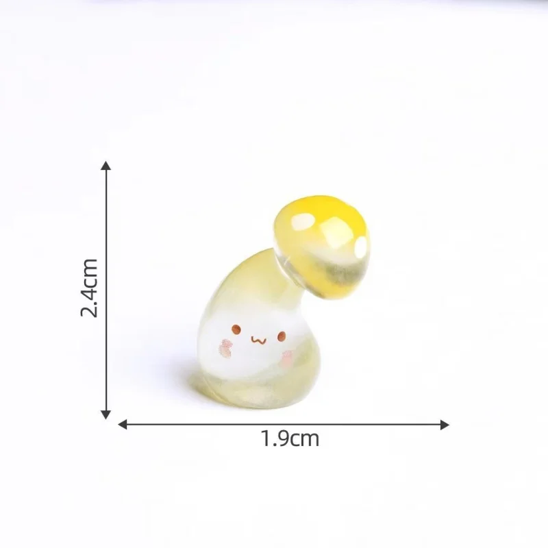 20 szt. Miniaturowe figurki grzybów z żywicy, świecące w nocy, zabawki, dekoracje do bajkowego ogrodu, ozdoby do samodzielnego wykonania, dekoracje do domu, zabawki na prezent