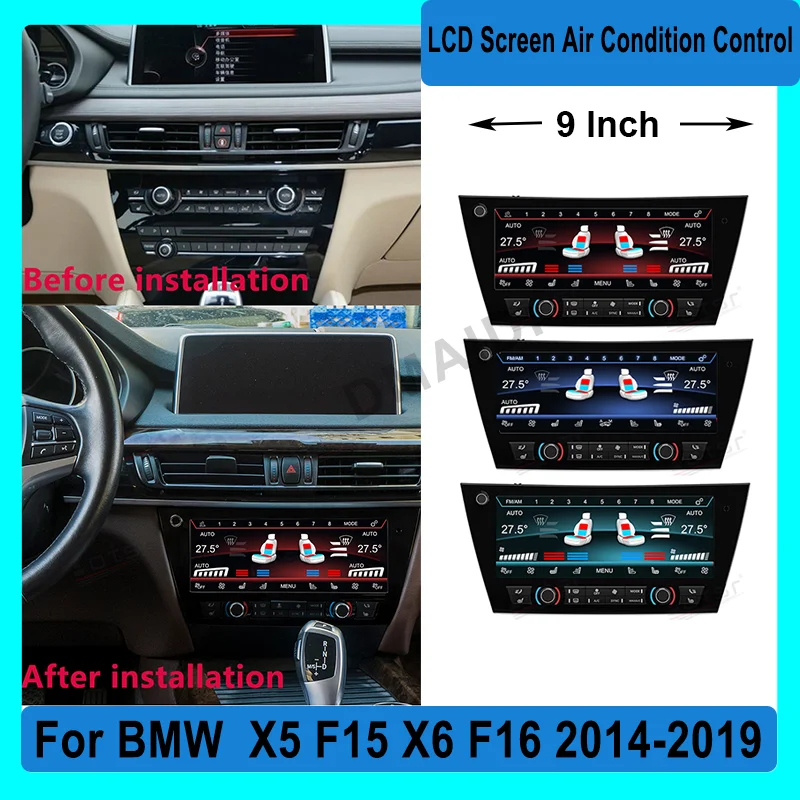 

LCD Air Conditioning Screen Voice AC Panel Display Touch Control For BMW X5 F15 X6 F16 2014-2019