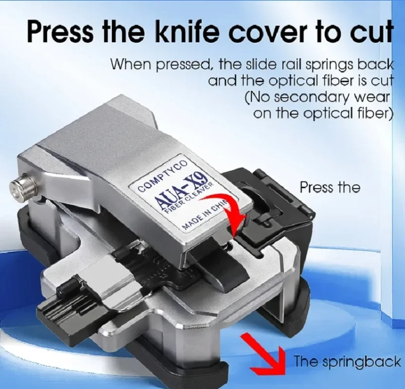 AUA-X9 FTTH High-precision for Cold Joint/Hot Melt Optical Fiber Cleaver Machine 24 Surface Blade cutting Tool