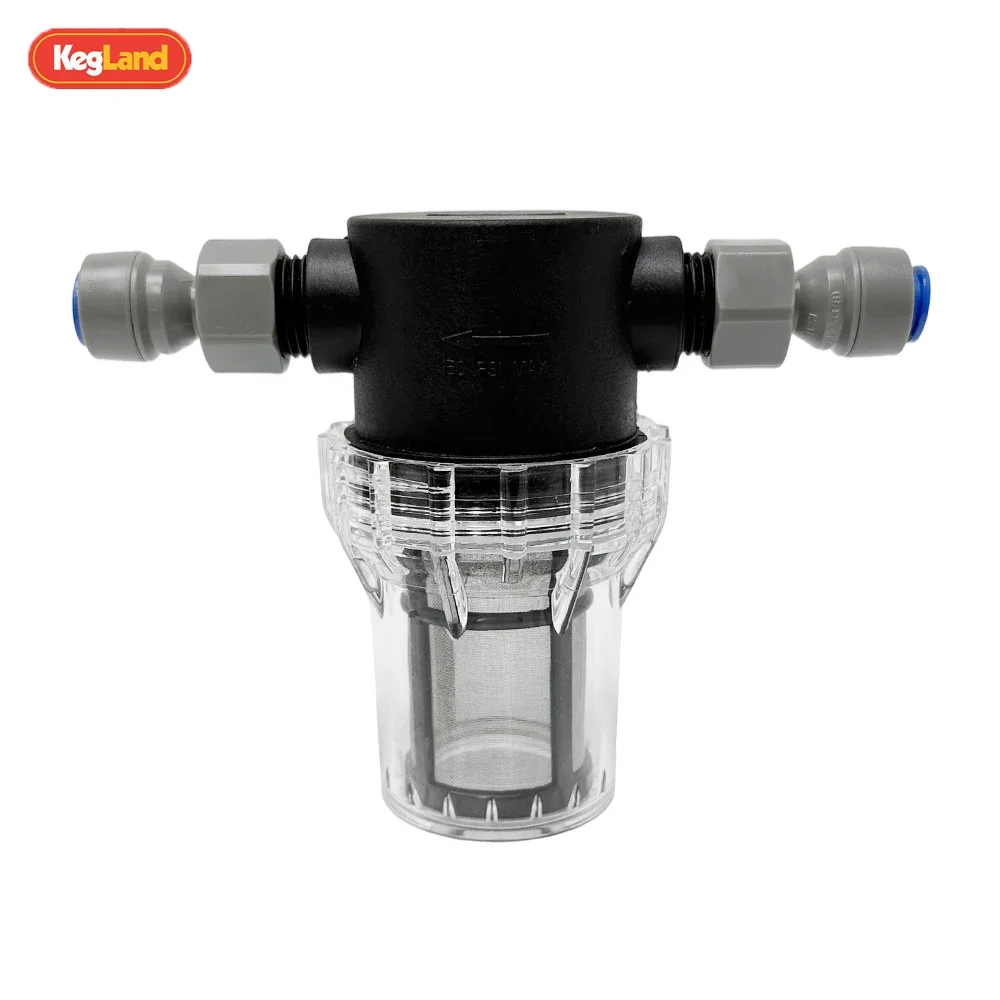 KegLand 80/100 Mesh Filter Beer Inline Strainer Kits with 8/9.5mm Connector Craft Brewing