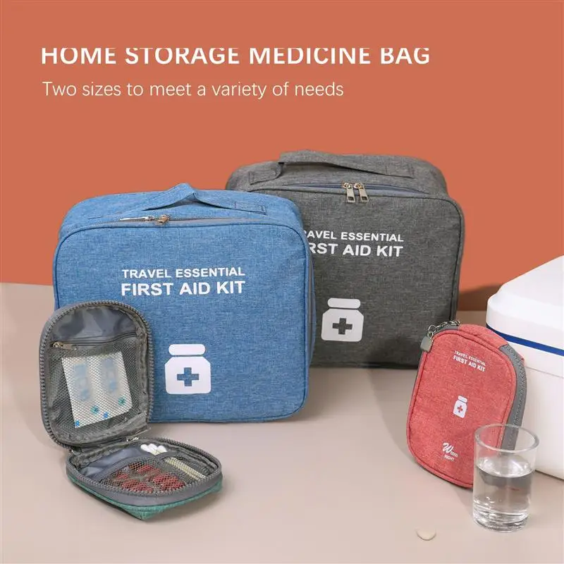 Portable Medicine Storage Bag Travel First Aid Kit Medicine Bags Organizer Camping Outdoor Emergency Survival Bag Storage Bag