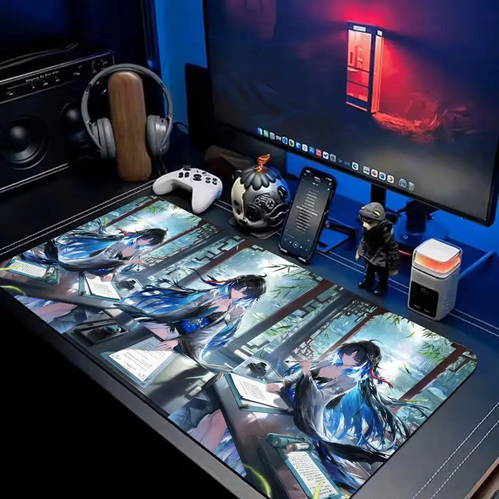 Wuthering Waves Yangyang Mouse Pad Extra Large XXL Extended Gaming Desk Mat Customizable natural non-slip rubber
