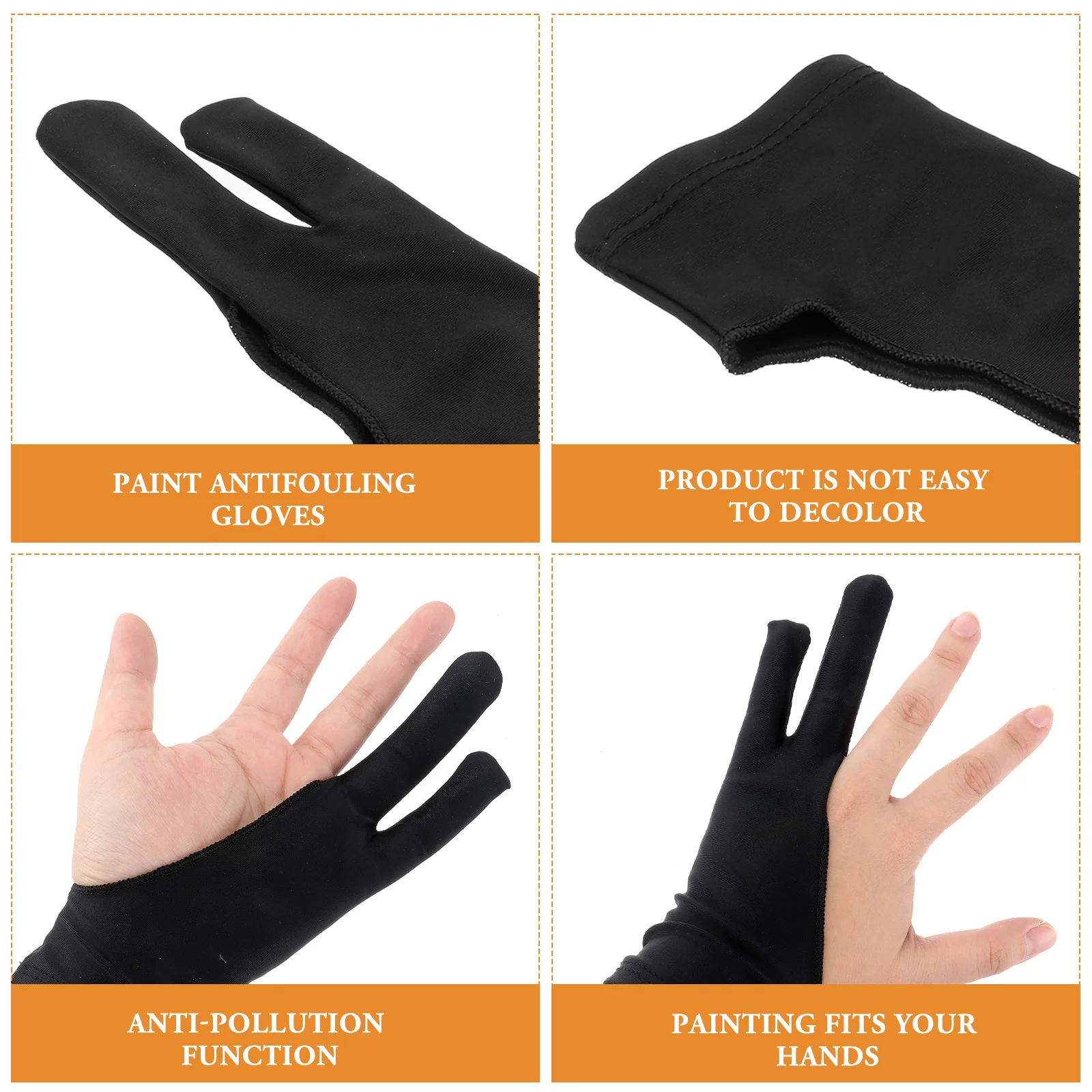 4 PCS Painting Stain Resistant Gloves Elastic Drawing Touchscreen for Sketch Tablet Children Graphics