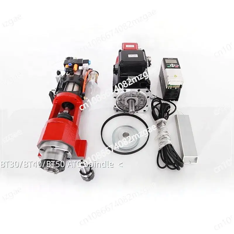 High speed 12000rpm BT40 120mm ATC spindle with outer water channel machine tool spindle belt drive spindle for milling