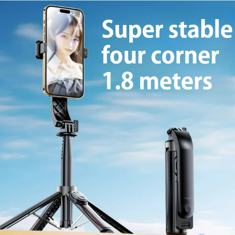 

P07 Portable Phone Tripod & Selfie Stick with Wireless Remote and Phone Holder Travel Tripod Compatible with IPhone Android