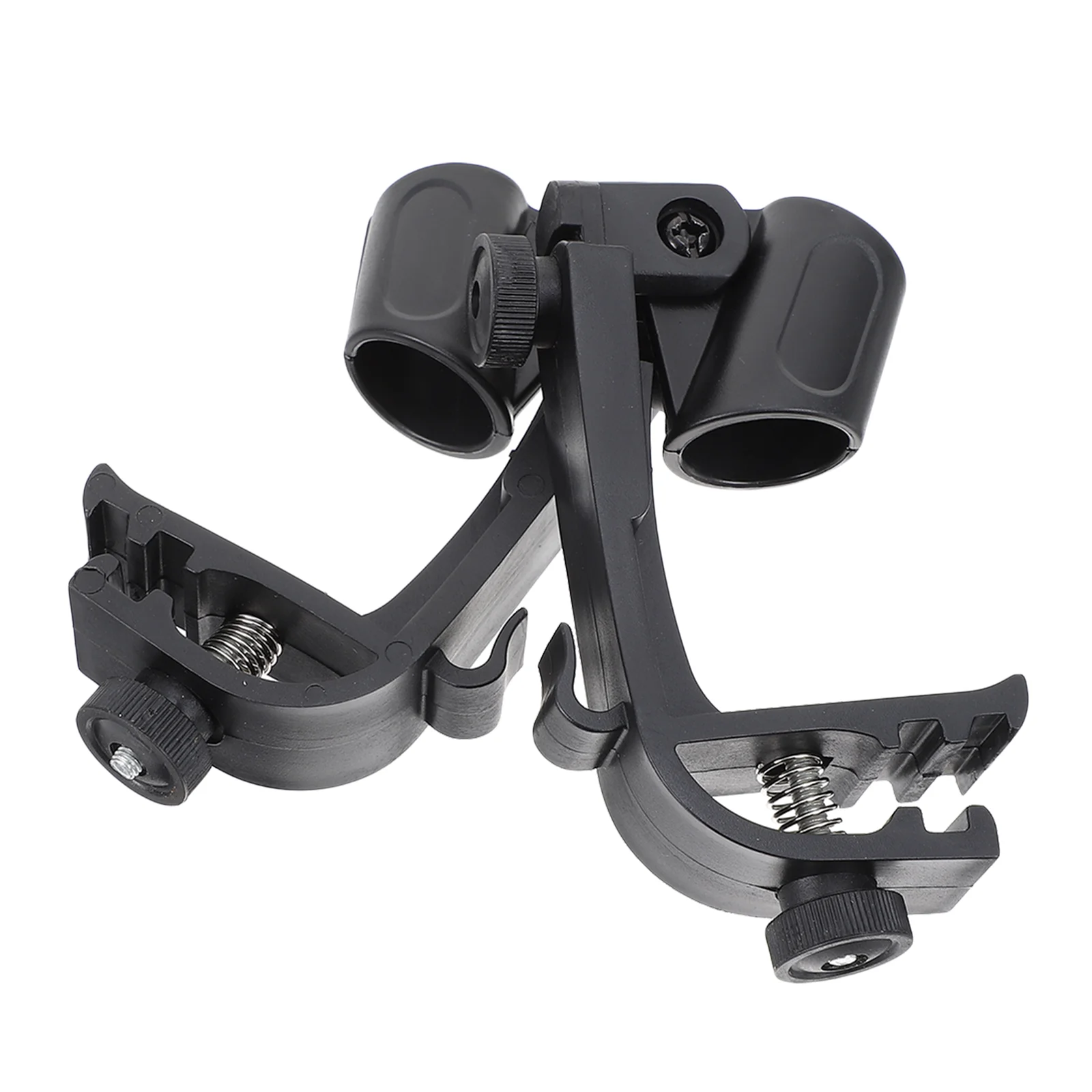 

2 Pcs Snare Drum Microphone Clip Plastic Clips Universal Mount Wireless Holder Practical Black