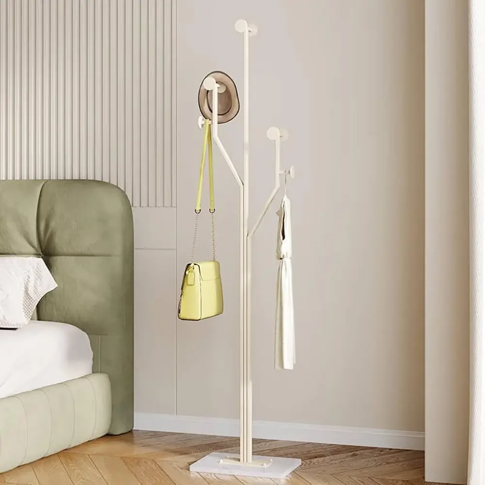 Heavy Duty Coat Rack Tree-shaped Metal Freestanding Coat Tree with Sturdy Marble Base Corner Coat Rack for Bedroom Entryway Hall