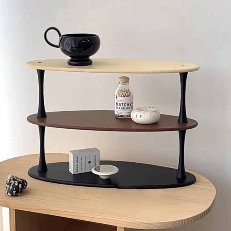Retro Storage Rack Perfume Cosmetics Display Stand Nordic Minimalist Design Cup Holders Modern Living Room Desktop Storage Shelf