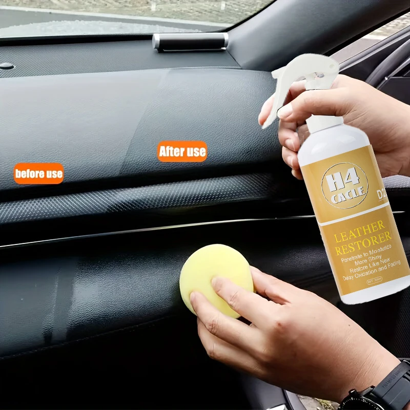 D22 Plastic Leather Restorer Car Interior Shine Spray Coating Polish Long-lasting Cleaner Agent Liquid Car Wax Care Accessories