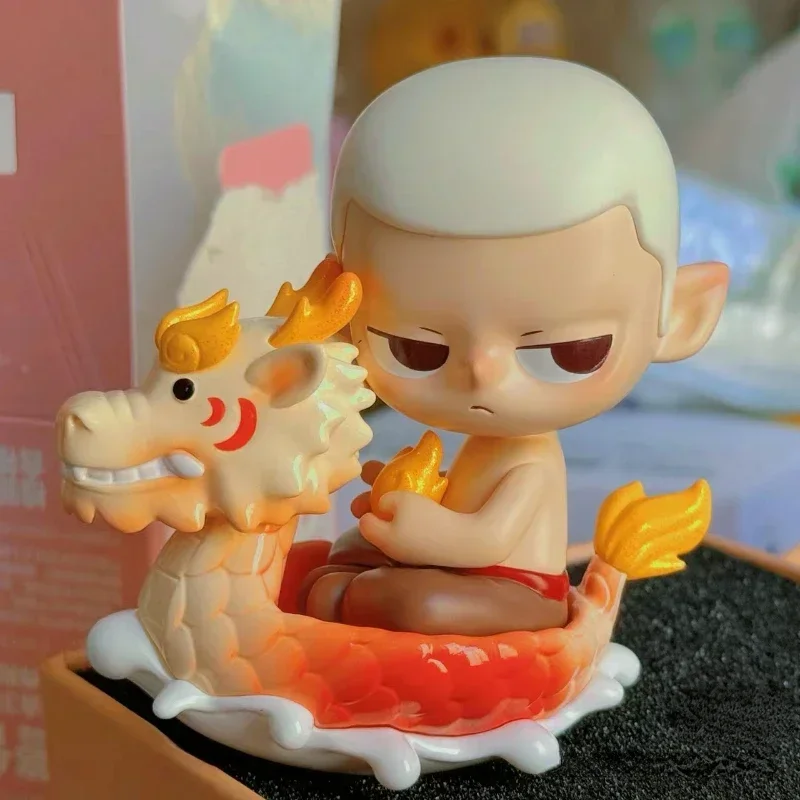 KUBO Dragon-boat Racing Action Figure White Hair Boy Figure Doll for Happy New Year Art Collection Designer Handmade Gift