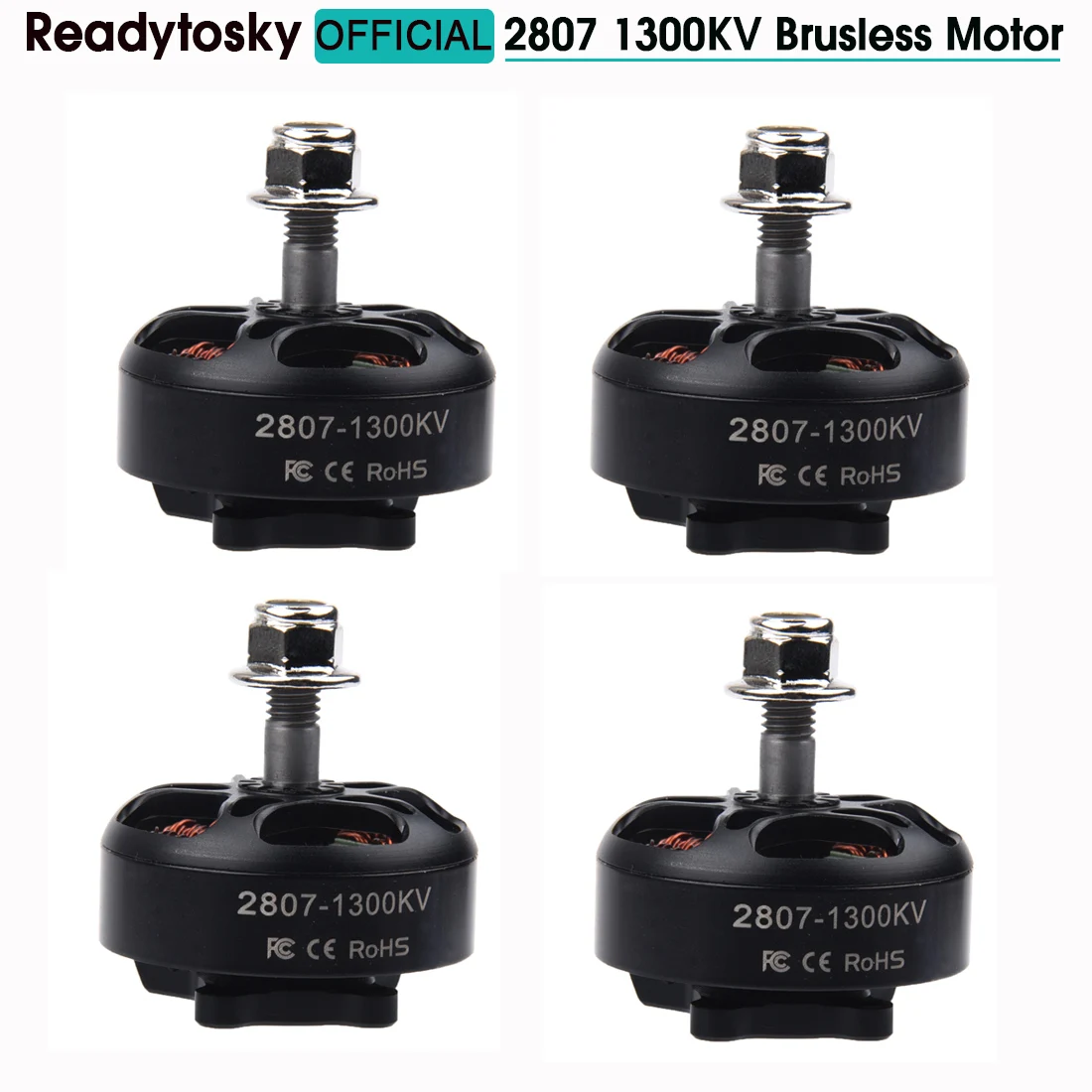 4Pcs 2807 1300KV 3-6S Brushless Motor for FPV RC Freestyle APEX Mark4 7inch 7