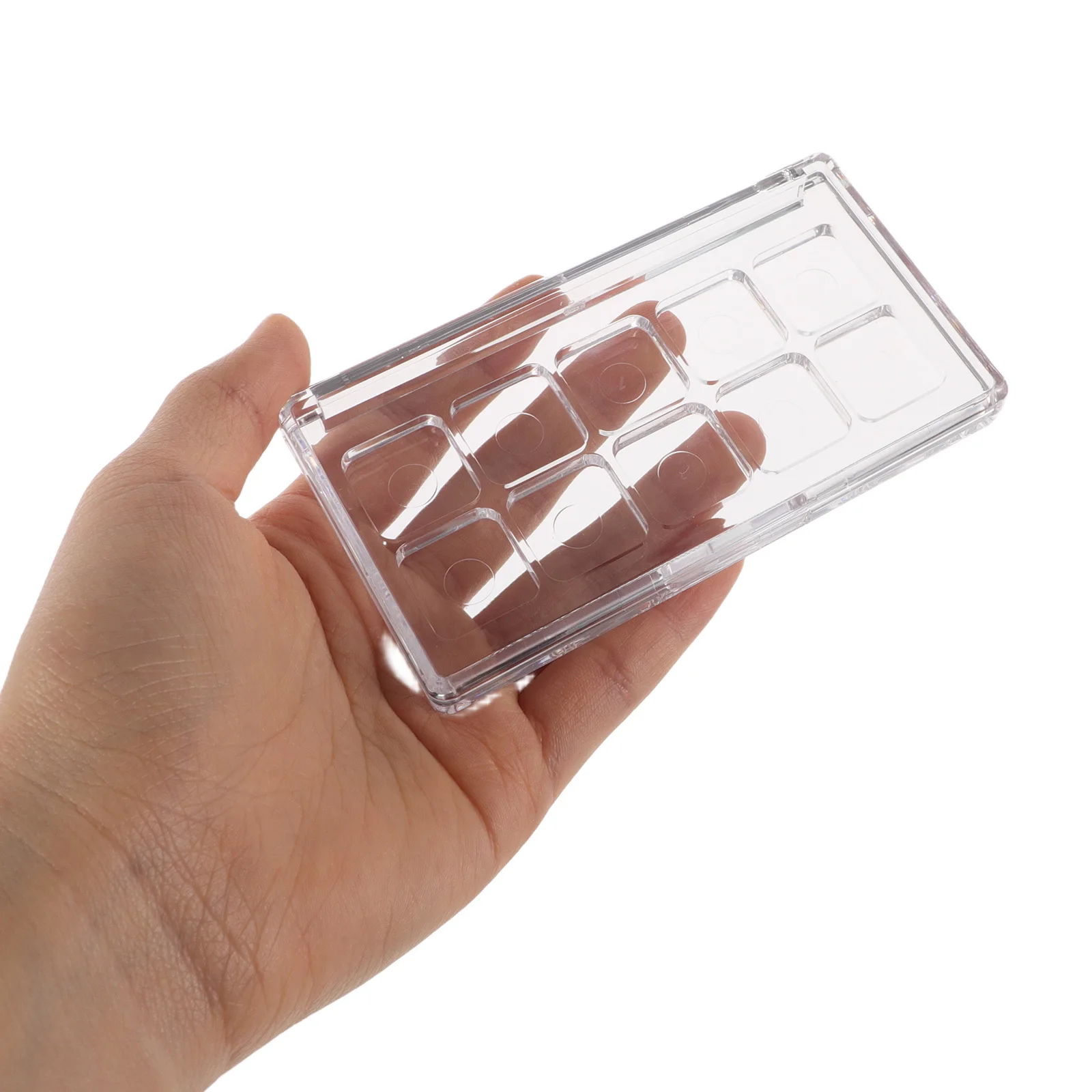 

Clear Plastic Makeup Palette Tray DIY Eyeshadow Pan Organizer Box for Cosmetics Blush Lipstick Watercolor Paint Storage Display