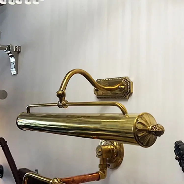 مصباح اللوحة الزيتية مصباح اللوحة الصورة مرآة نحاسية كاملة المصباح الفرنسي الأوروبي الرجعية الحمام المرحاض مضمد #2