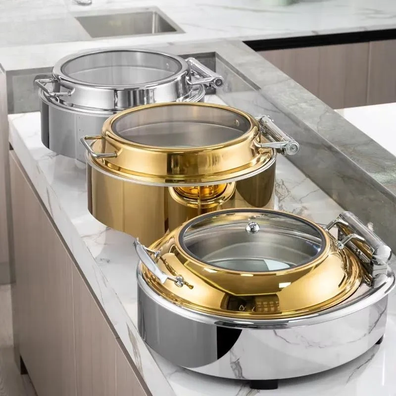 6L Stainless Steel Food Warmer Buffet Set Catering Chafing Dish for Hotel Restaurant Hot Pot Serving
