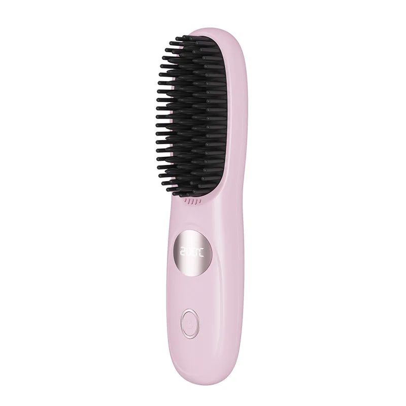 YJQ wireless hair straightener negative ion straight roll portable straight hair curling comb