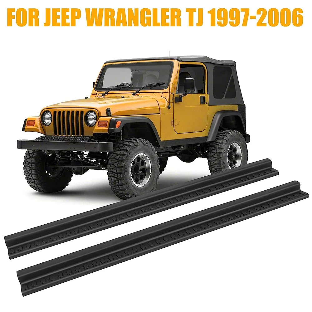 2 szt. Osłony próg drzwi dla Jeep Wrangler TJ 1997 1998 1999 2000 2001 2002 2003 2004-2007 osłony próg drzwi osłony drzwi