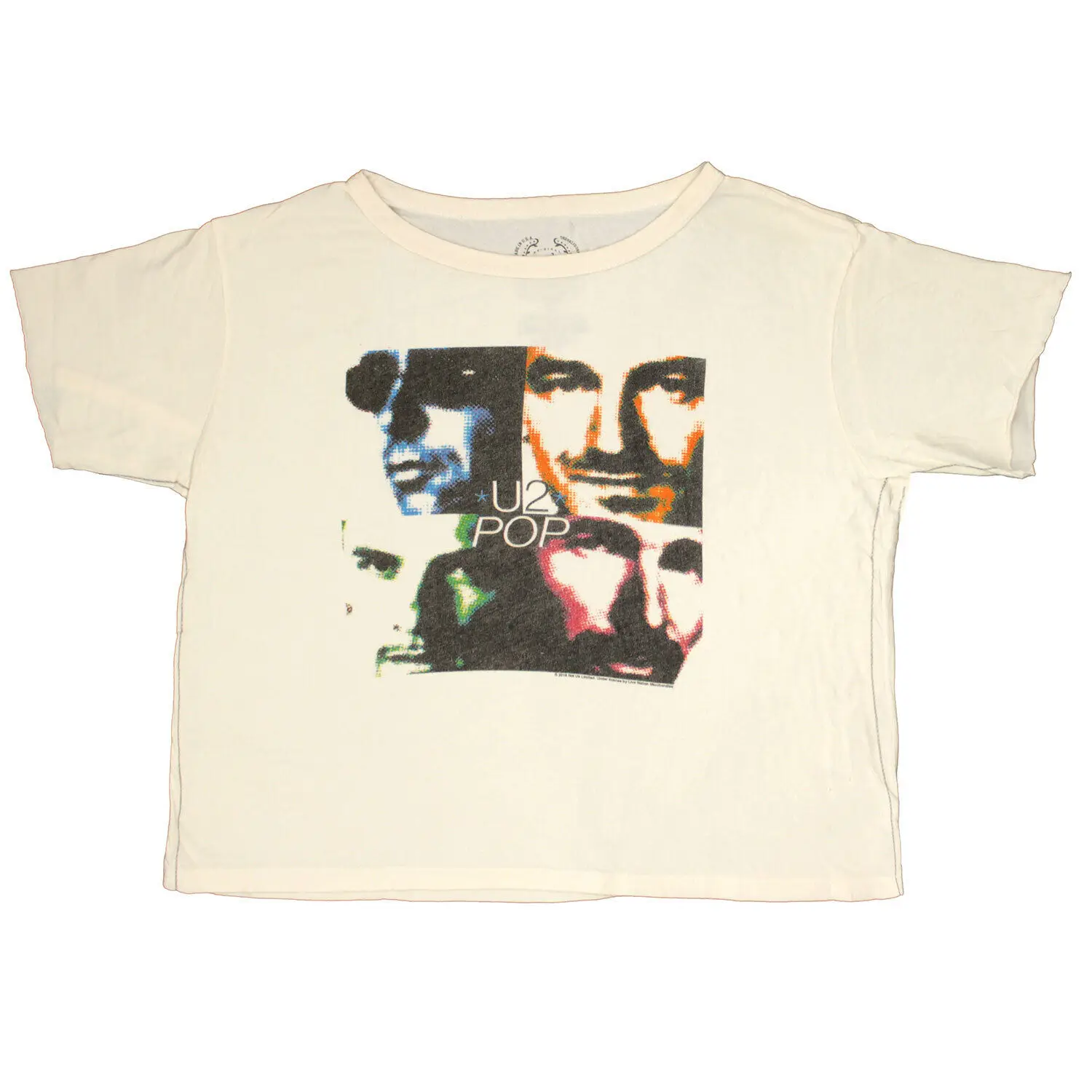 Men's U2 POP by TRUNK LTD Vintage T shirt X Small Cream