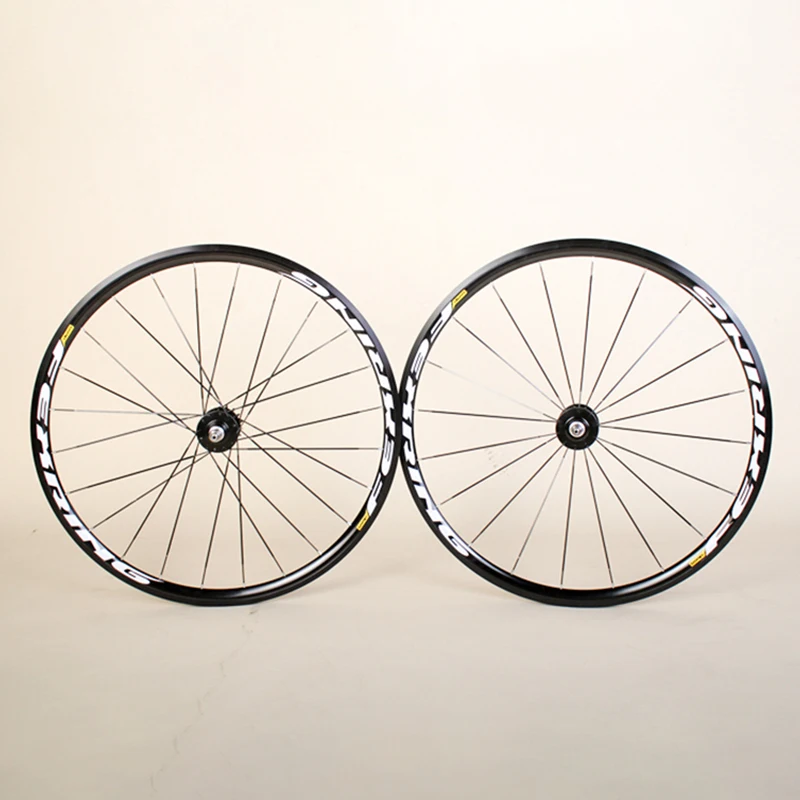 Fixed Gear Bike Wheels 20-24 Holes Flat Spokes Fixie Single Speed Bicycle Wheelset Aluminum Alloy Cycling Parts