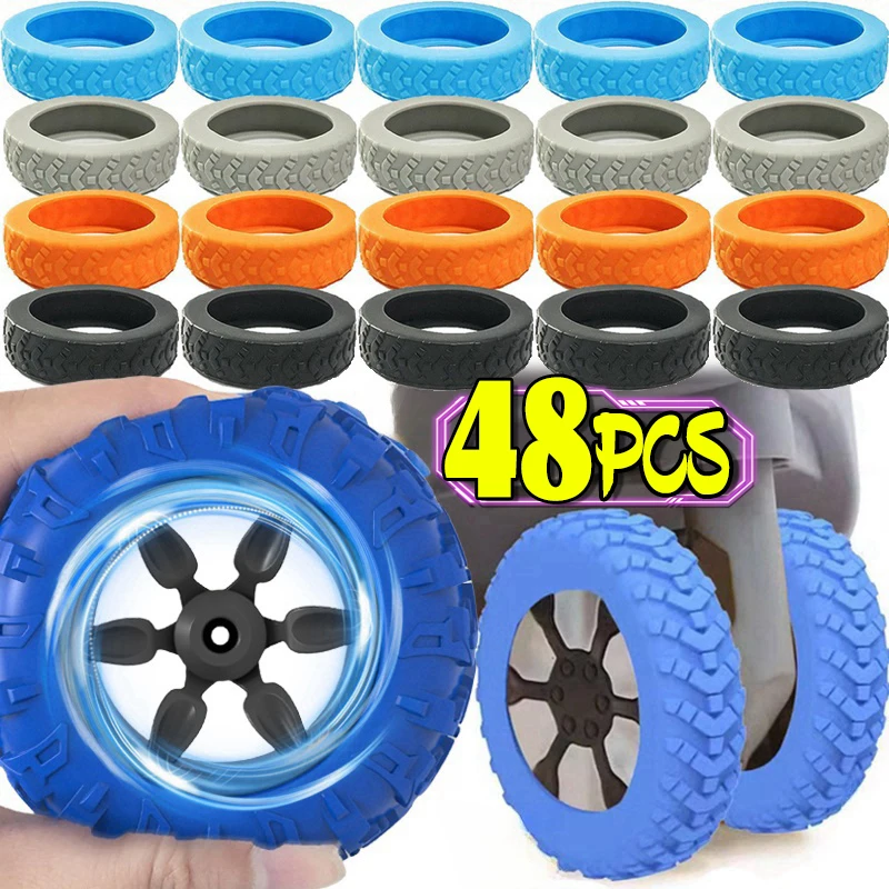 2-48pcs Rolling Luggage Wheel Protecter Silicone Travel Suitcase Trolley Caster Shoes Reduce Noise Silence Cover Bag Accessories