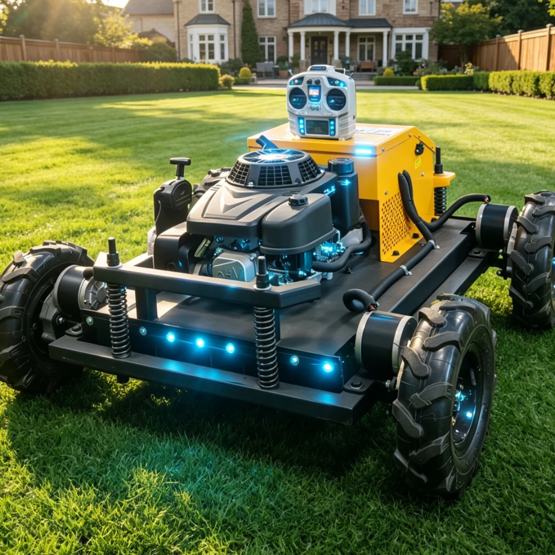 Customized lawn mower remote control operation four-wheel drive wheeled fuel powered household lawn mower