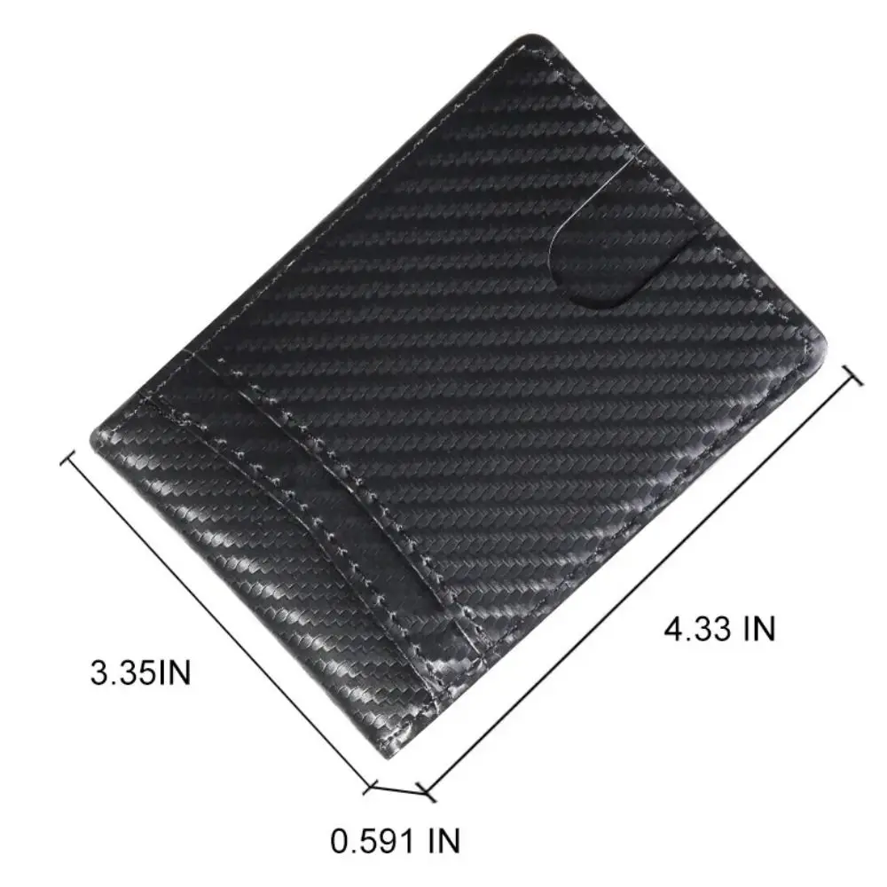 Male Coin Purse Anti-Theft Credit Card Holder Minimalist Slim Carbon Fiber Card Holder with Zipper Men Wallets Bank Cards