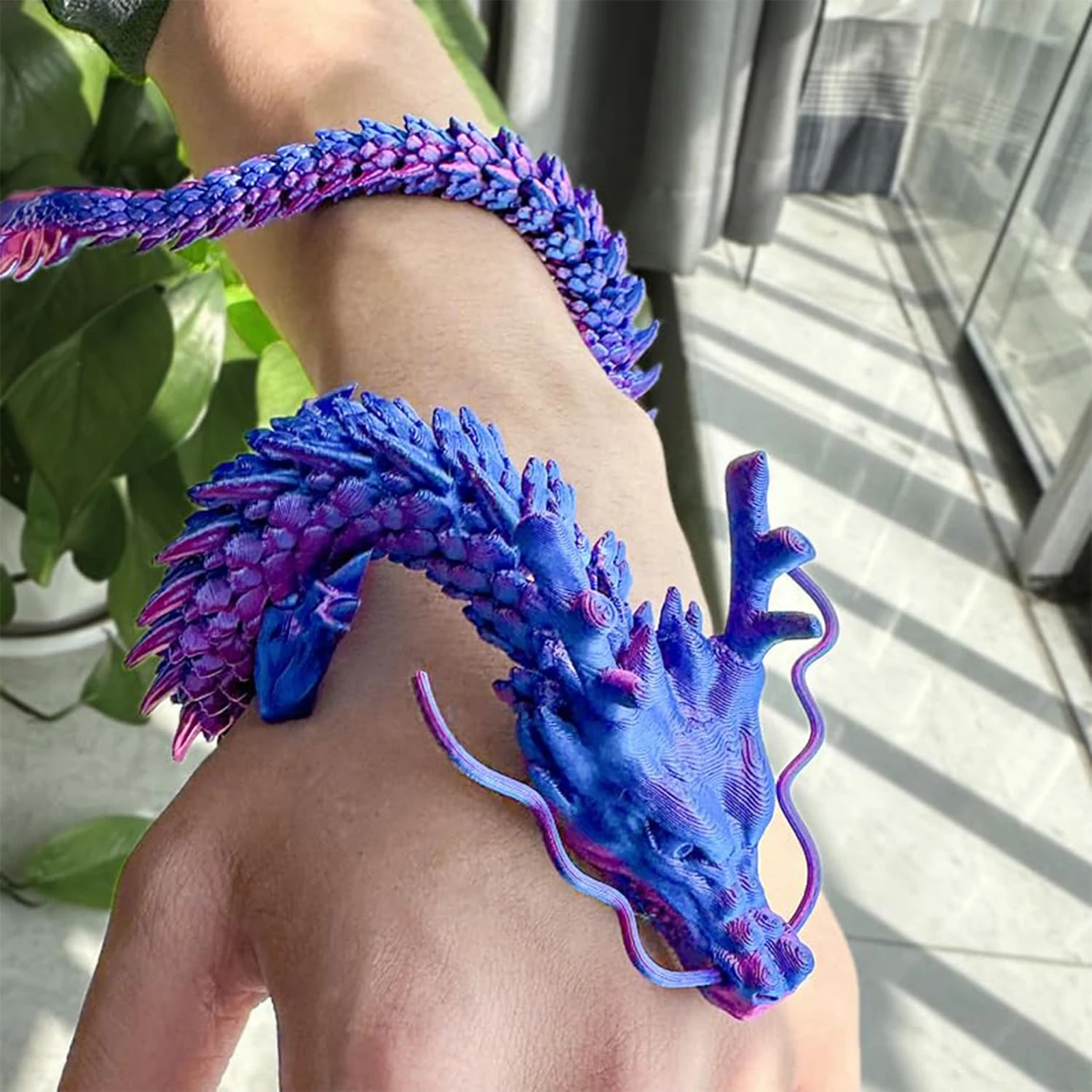 30CM 3D Printed Colorful Chinese Dragon Antistress Fidget Toy Gifts for Kids Rotatable Figures Home Decorations