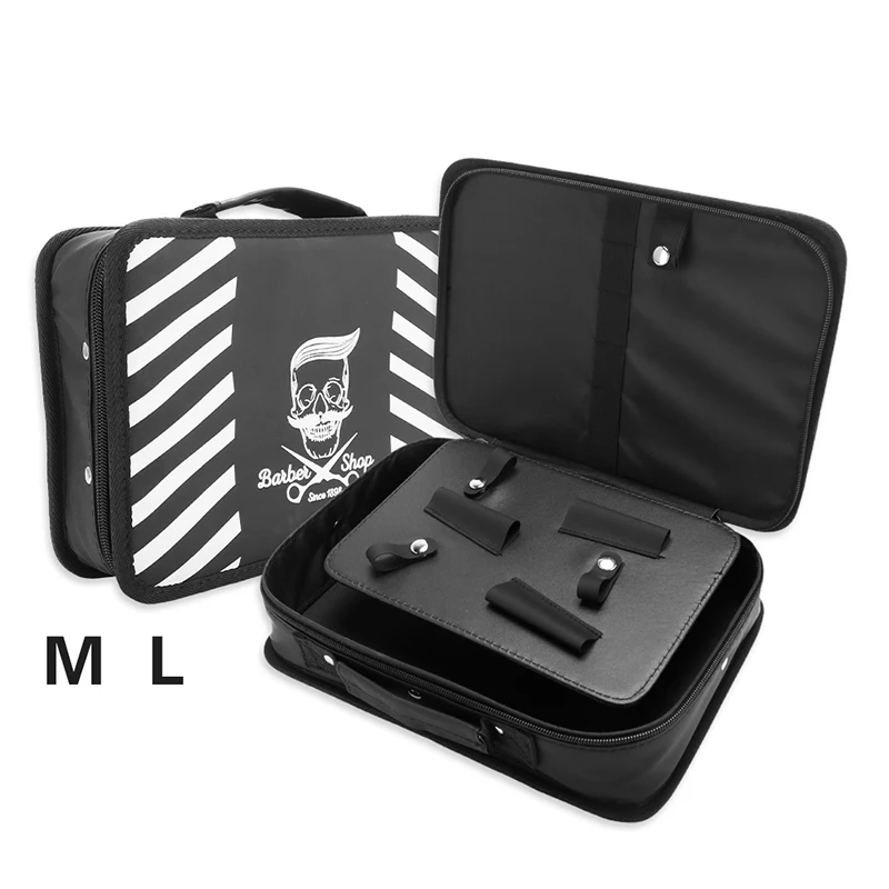Maleta de almacenamiento de maquillaje para Barbero, bolsa de tijeras Haridressing Haricut, organizador de cortaúñas de almacenamiento multifunción