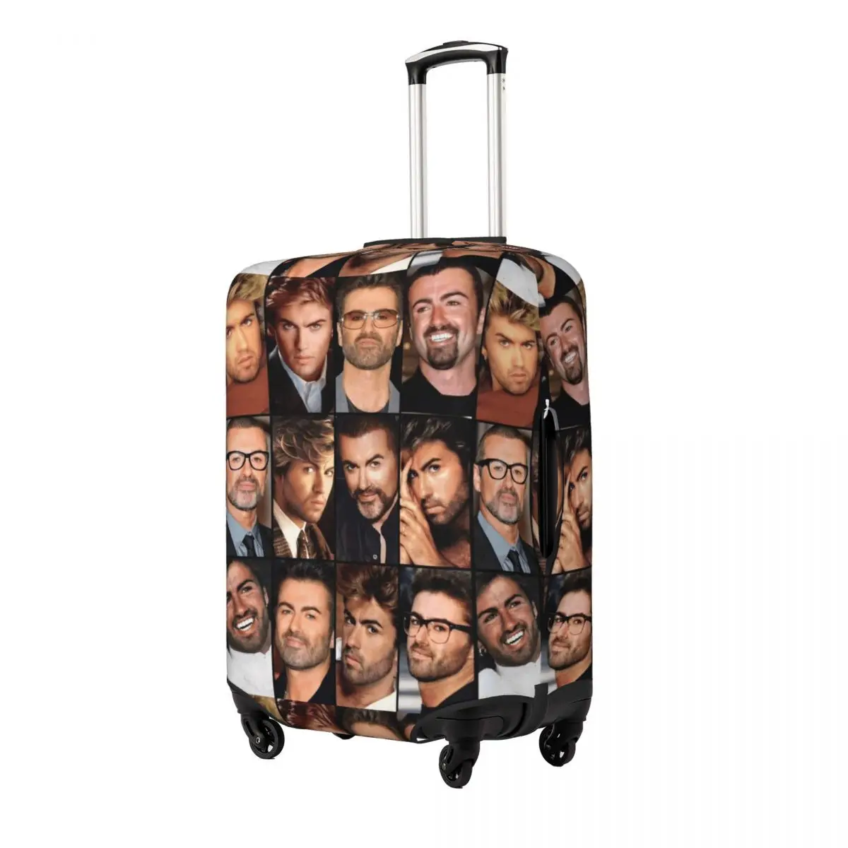 George Michael British Singer Suitcase Cover Vacation Travel Practical Luggage Case Protector