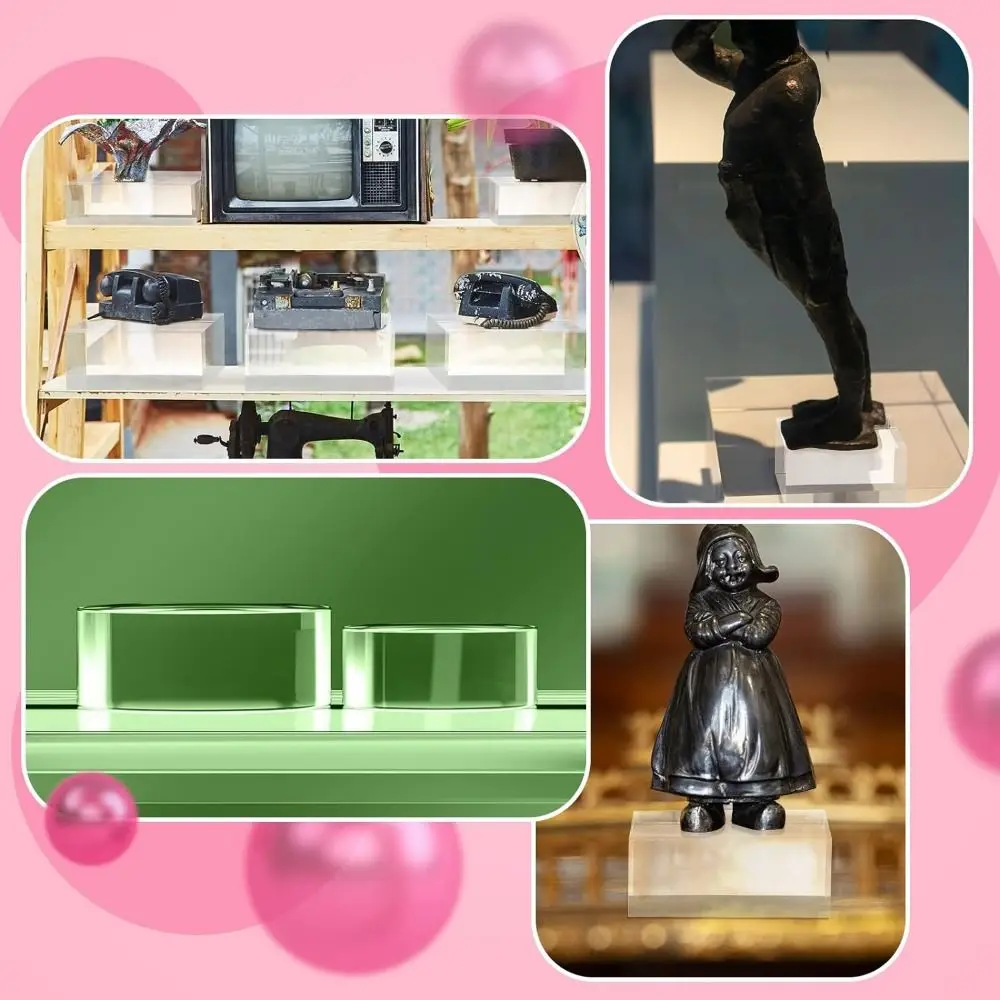 

Твердые подставки для ювелирных изделий, полированные кристаллы K9, акриловый куб, стенд, блок, многоразовая толщина