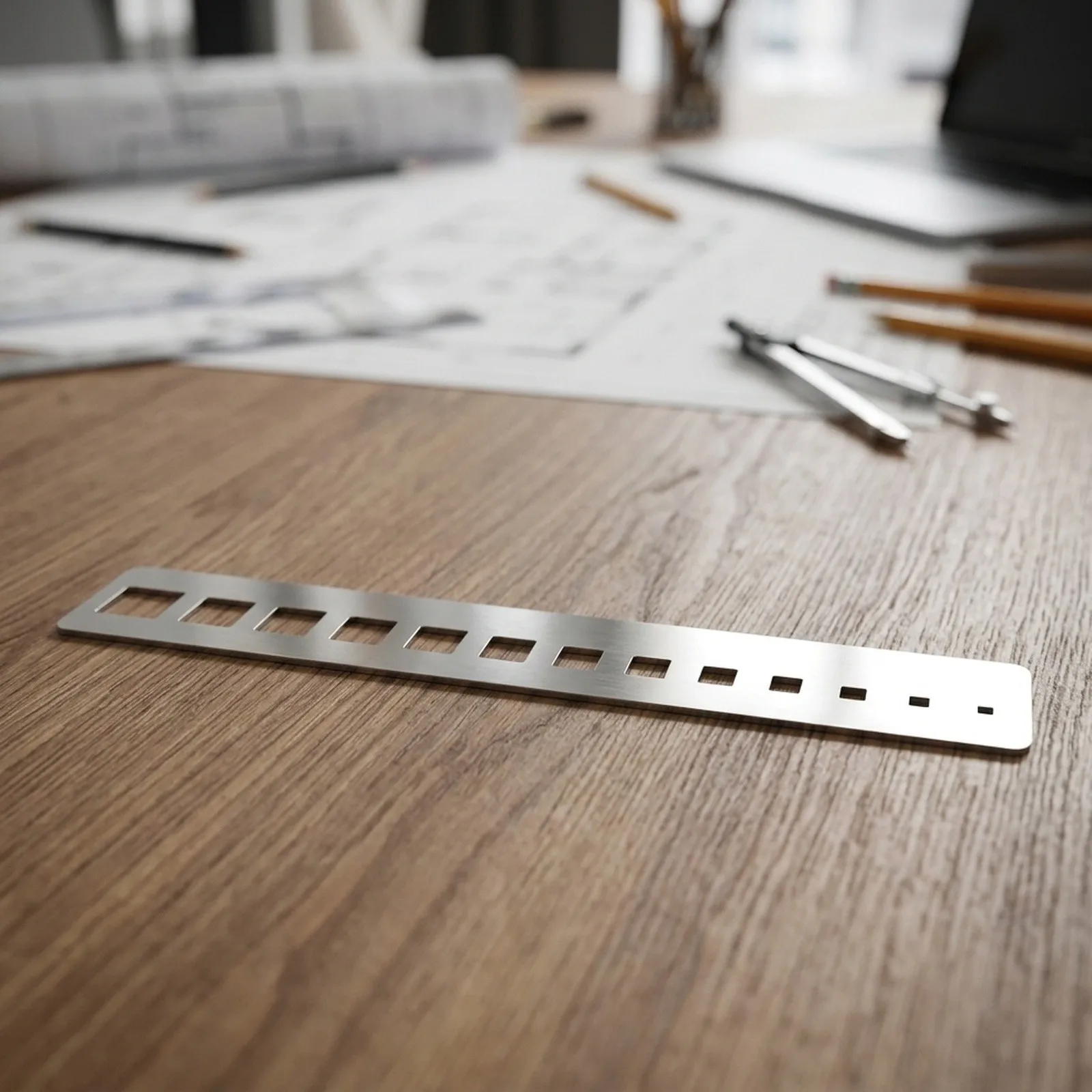 Lightweight Ruler Stainless Steel Ruler Precise Measurements Multi-purpose Stainless Steel Ruler 310MM For Professionals
