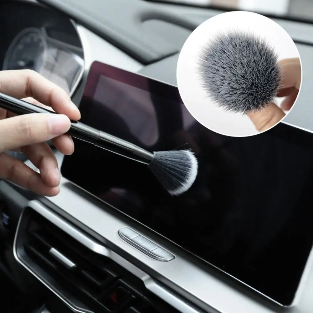 2pcs Car Interior Cleaning Brushes Convenient Portable Clean Detailing Brush Center Console Interior Multipurpose Dust Cleaning