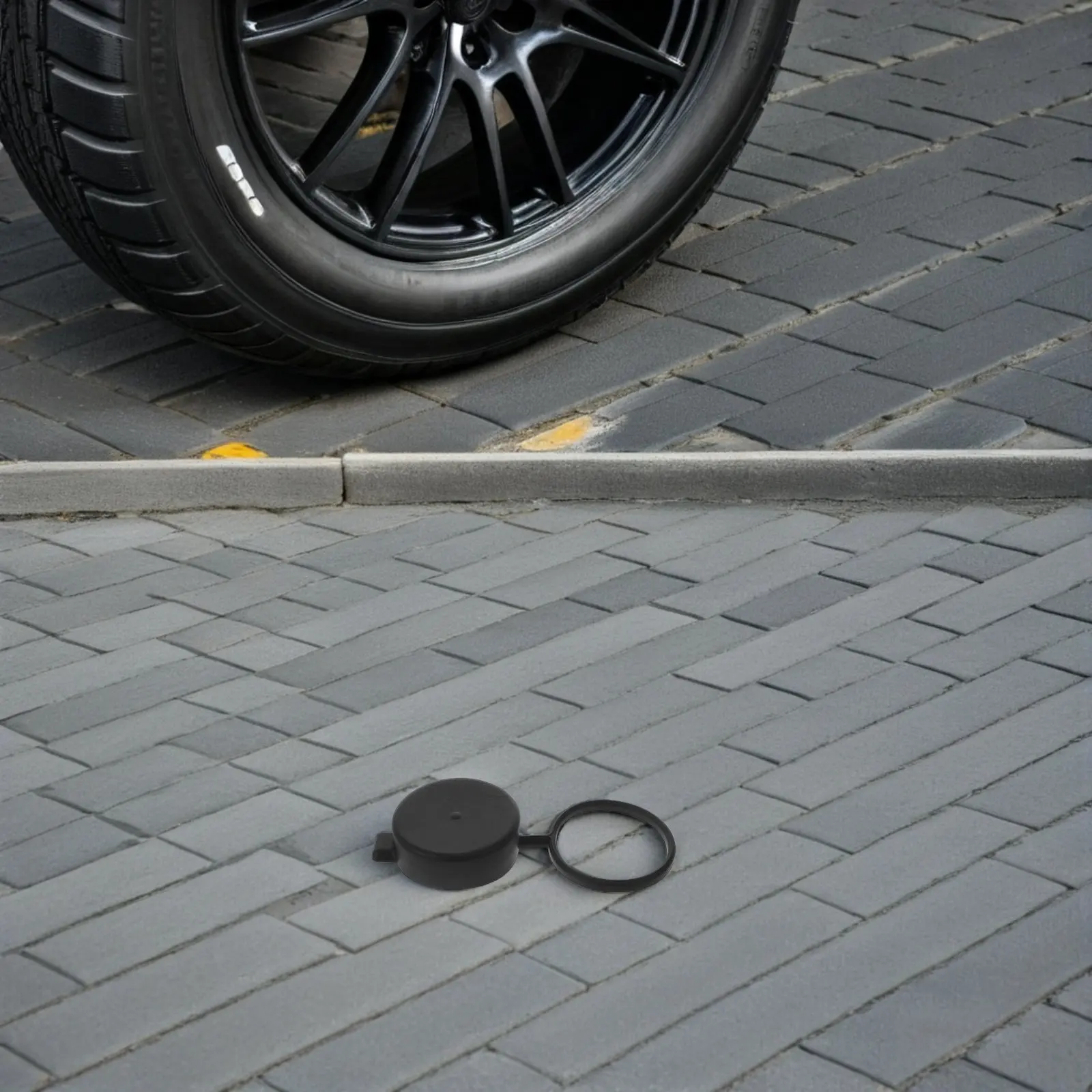 2Pcs Capless Gas Cap Oil Tank Dust Cover 2.375inch Id Tethered Fuel Tank Waterproof Cover Car Suv Truck Gas Protector