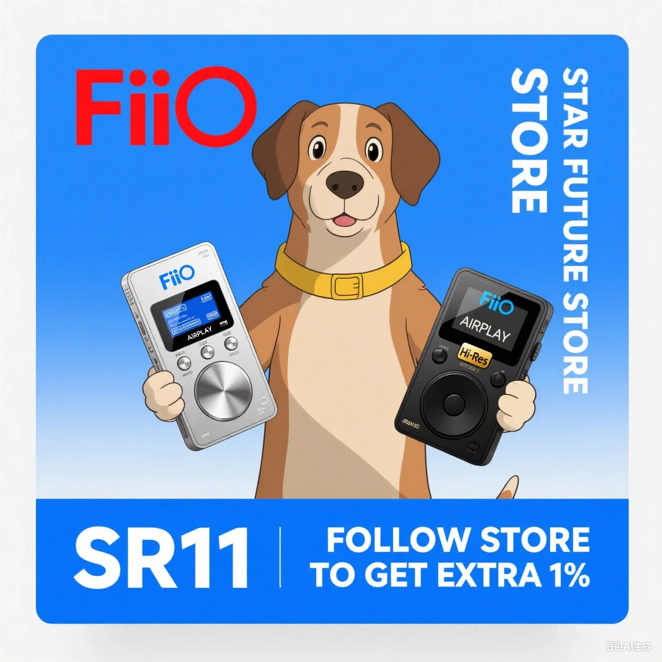 FiiO SR11 Penerima Musik Streaming WiFi Mendukung AirPlay Roon Ready 2.4G-5G Daul Band Audio Resolusi Tinggi PCM768 DSD256 Remote Control