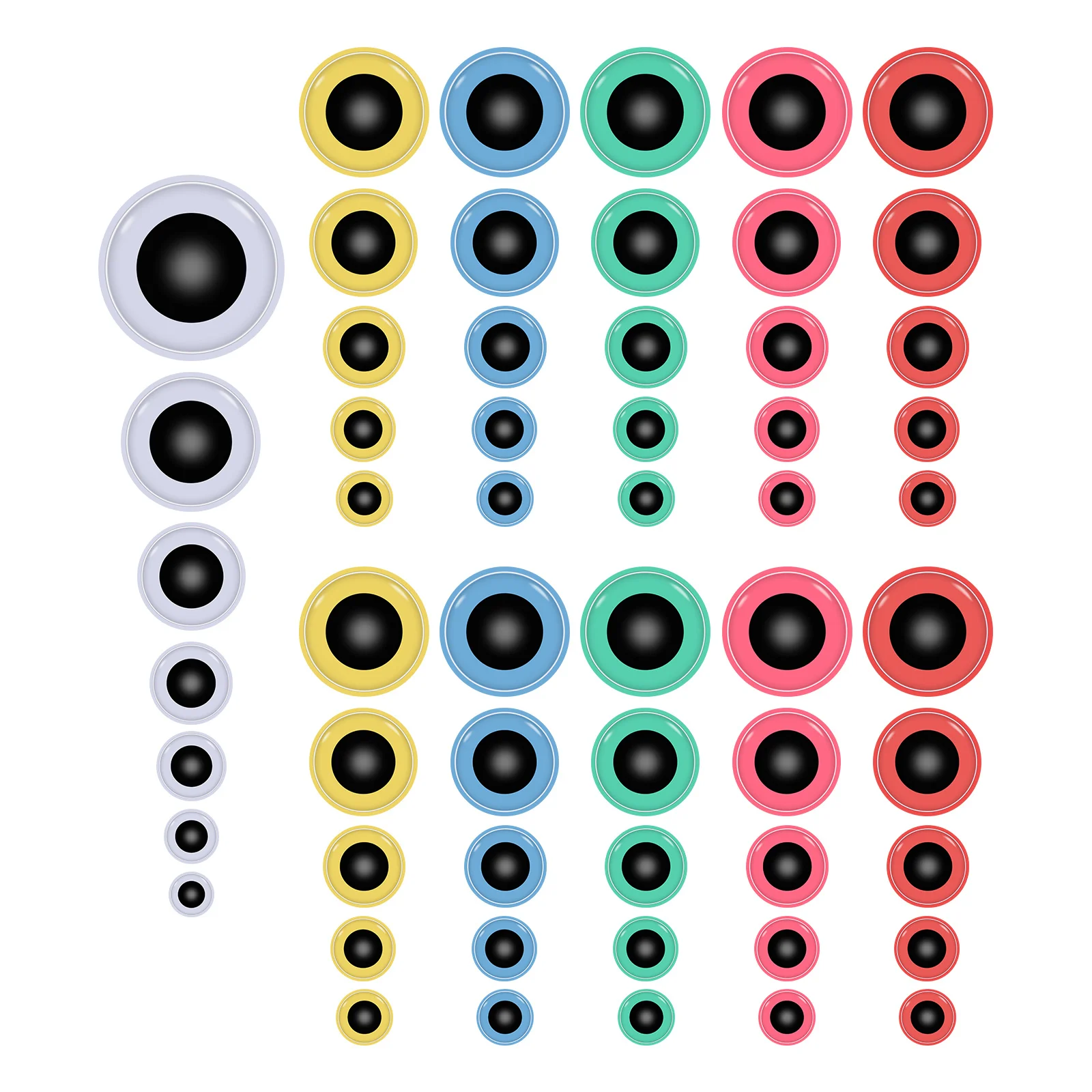 200 peças decorações de olhos diy plástico premium feito à mão olhos de segurança móveis para projetos de artesanato ornamentos de olhos de sinuca