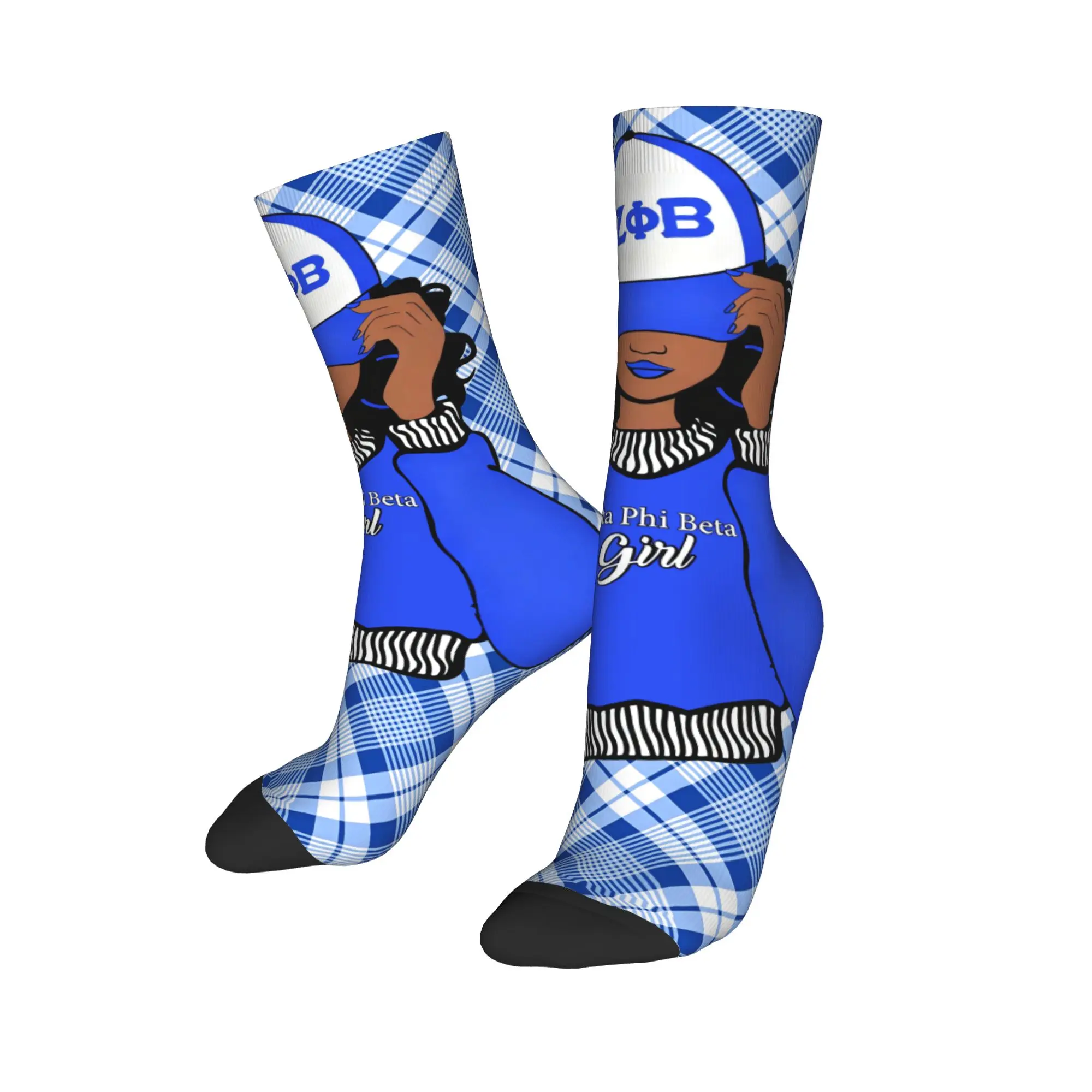 

Симпатичные мужские женские носки Zeta Phi Beta на заказ, удобные теплые носки унисекс с 3D-печатью и организация экипажа