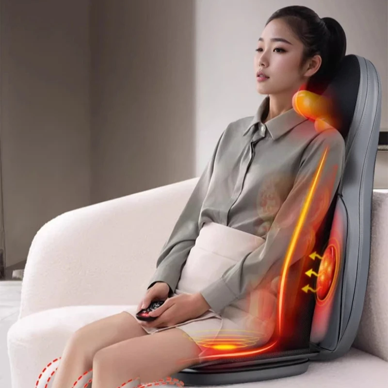 Electric Massage Cushion Cervical Neck Massager Sitting Cushion Vibrator Body Massagers Cushions Physiotherapy Chair Heating Pad