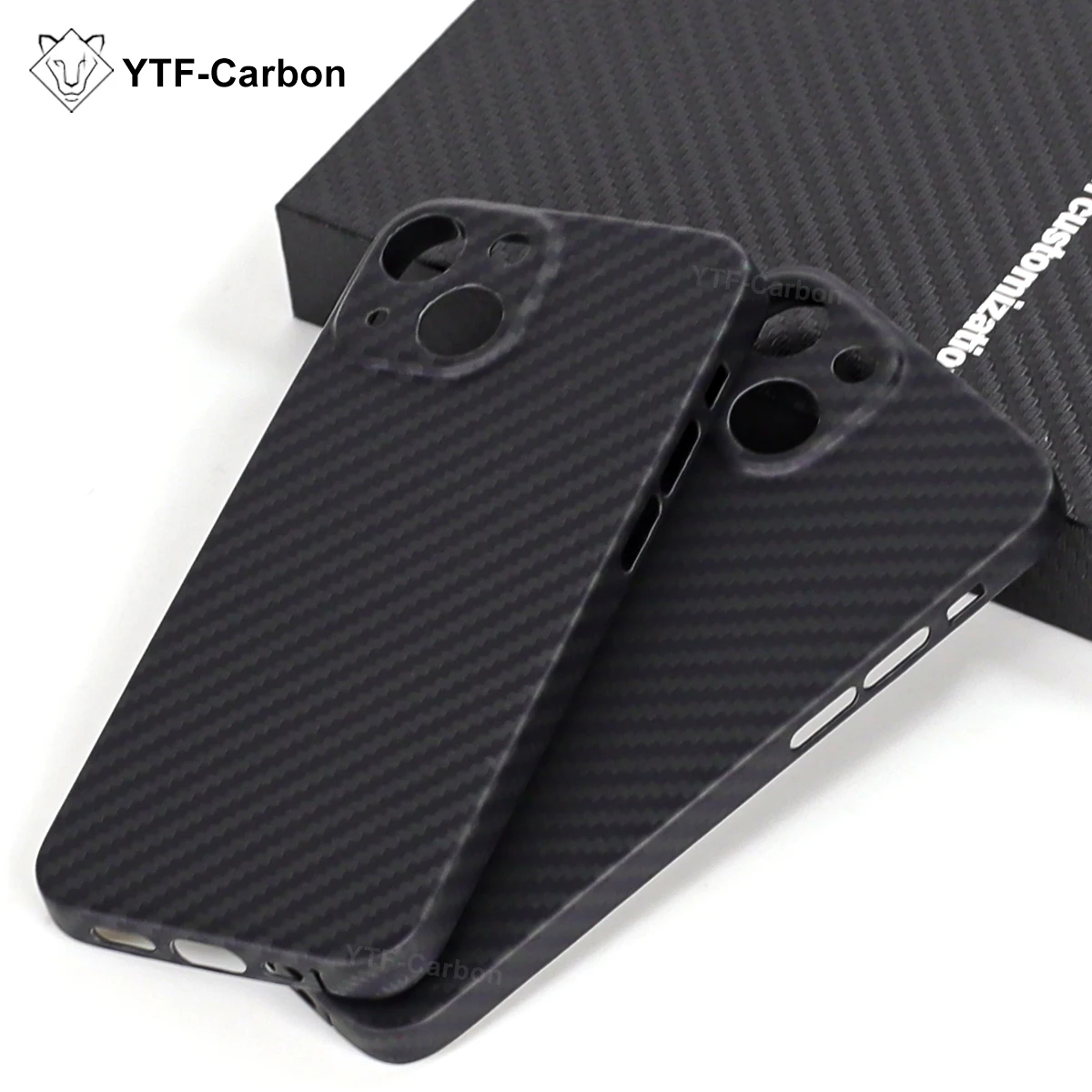 YTF dla iPhone'a 13 /13 Pro/13 Pro Max Etui na telefon komórkowy Ultracienkie etui na telefon z aramidu i kevlaru Magnetyczne etui na iPhone'a 13 Mini — zdjęcie produktu 3