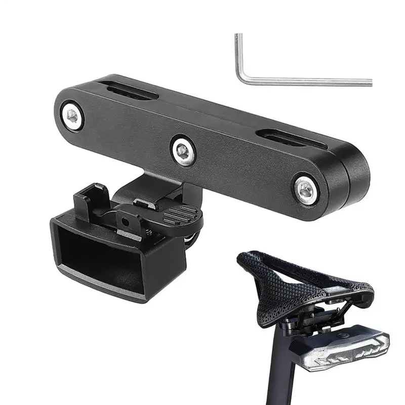 Bike Saddle Light Mount Bicycle Tail Light Saddle Rail Mount LED Taillight Mounting Bracket With Wrench For Mountain Bike