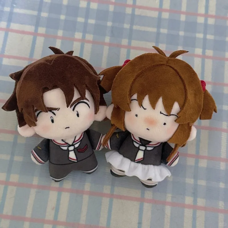 

10Cm Cardcaptor Sakura Sakura Kinomoto Syaoran Li Nunu Style School Uniform Printed Body Soft Plush Stuffed Doll Collection Gift