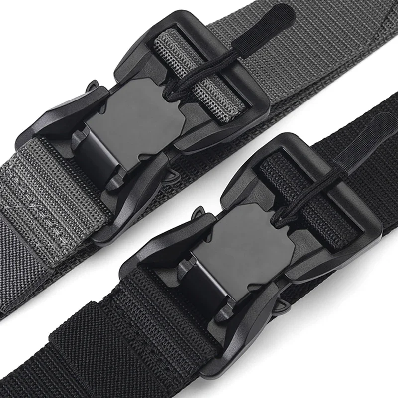 

Plus Large Size 140 160 180cm Men's Belt Nylon Casual Belt Canvas Multi-functional Tactical Quick Release Magnetic Buckle Belt