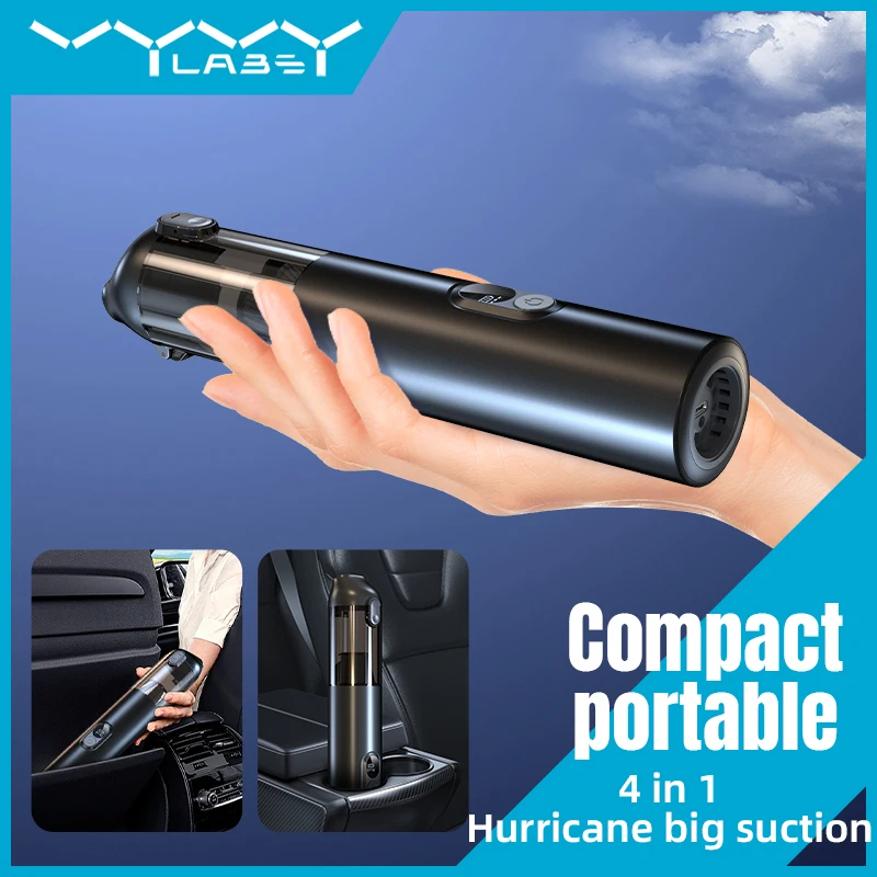 VYVYLABS 16000PA Car Vacuum Cleaner Powerful Portable HandHeld Vacuum Cleaner Blow & Suction & Pump & Inflation 4 in1 For Home