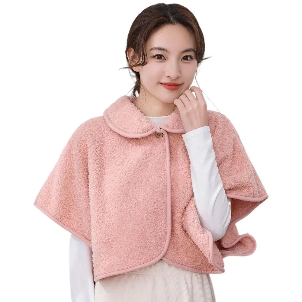 

Cozy Soft Plush Shawl Warm False Collar Autumn Winter Scarf Protection Cervical Spine Women Cape Temperament Cardigan