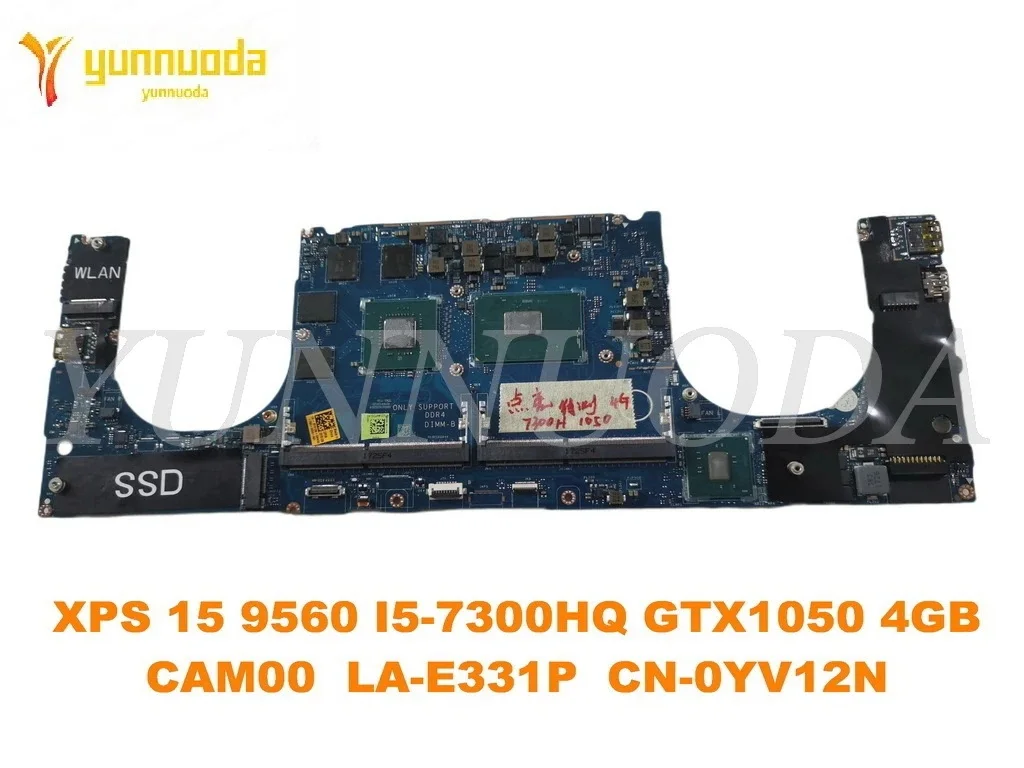 Original for Dell P56F XPS 15 9560 Laptop  motherboard XPS 15 9560 I5-7300HQ GTX1050 4GB CAM00  LA-E331P  CN-0YV12N tested good