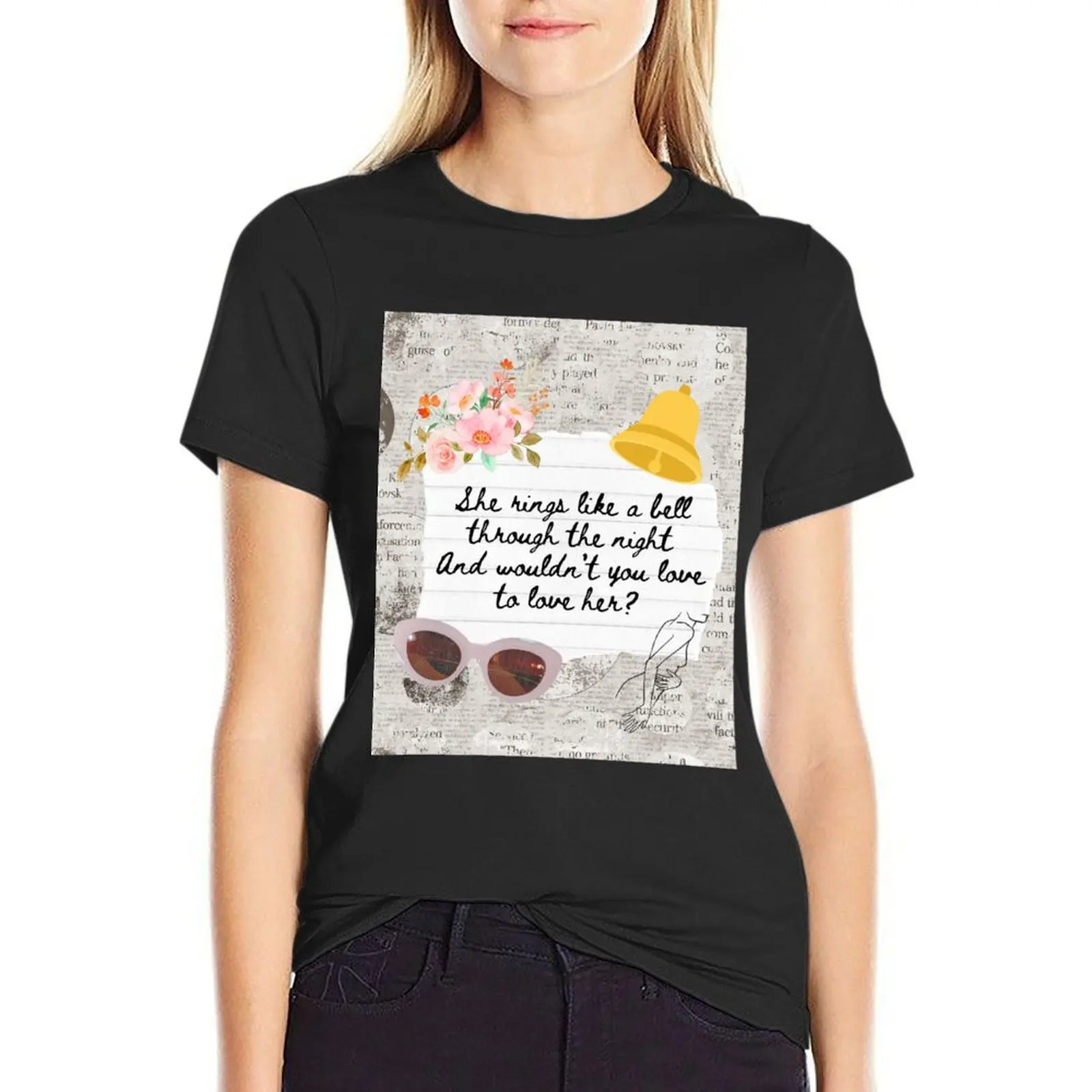 Rhiannon by Fleetwood Mac Lyric Print T-Shirt quick drying new edition t-shirts for Women graphic tees