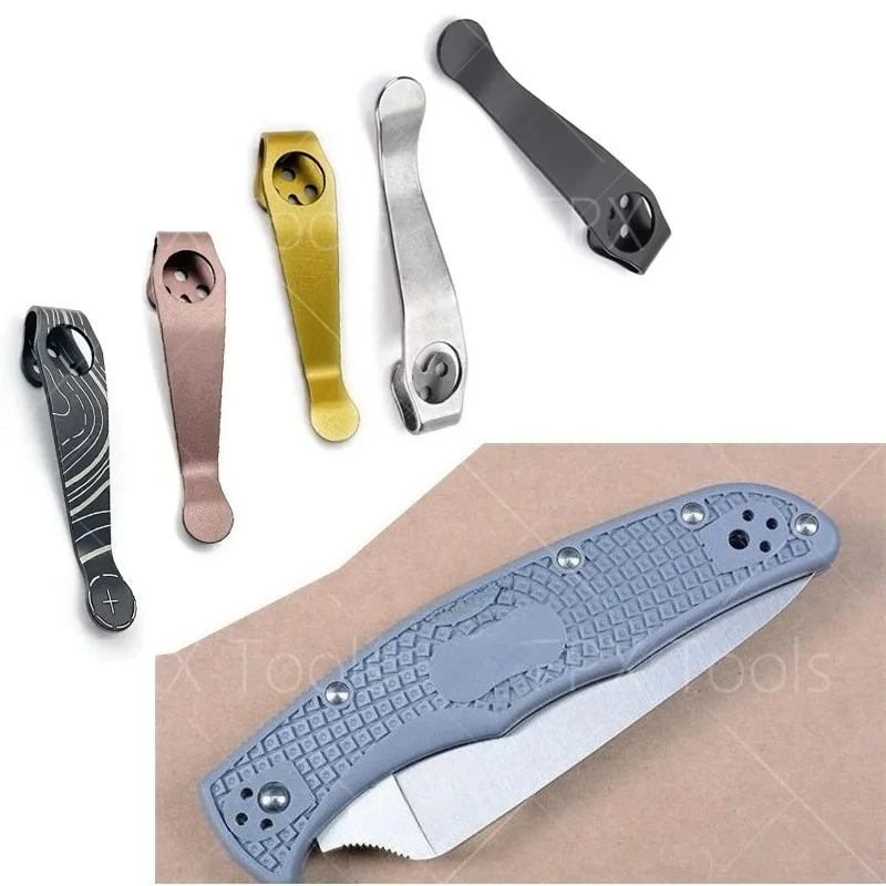 Titanium Knife Pocket Clip for Genuine Spyderco C81 Paramilitary2 C10 C11 Para3 Delica4 Endura Manix