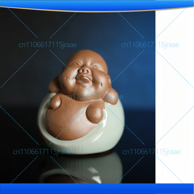 Azure Jun red smudge kiln change! Birthday star! Lucky star! Handmade Jun porcelain ornament