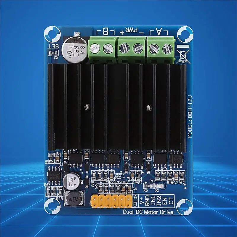 B92B-Dual Channel H Bridge Motor Driver Board Module DC5-12V, 0A- 30A Motor Control For Cars, Semi Conductor Design