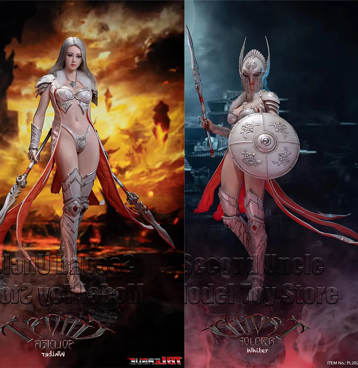 

TBLeague PL2022-195B 1/6 Female Ghost Soldier Warrior White Version Female Soldier Action Figure Full Set Collectible Model Toy